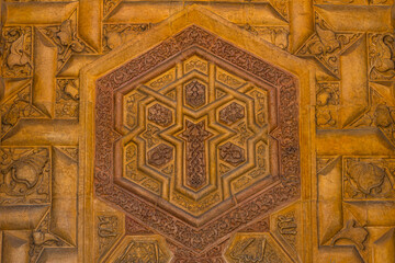 Carved stone decoration of the gate of Great Mosque and Hospital of Divrigi