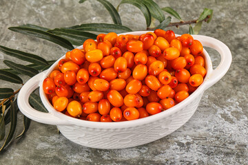 Natural organic ripe sweet buckthorn