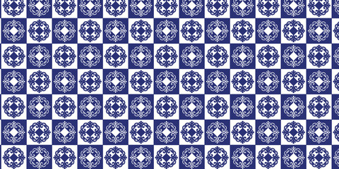 Decorative tiles blue seamless pattern, seamless pattern, decoration pattern, floors pattern,