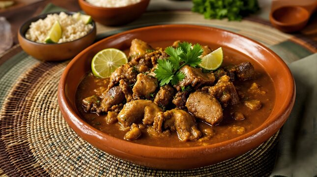 Buchada de Carneiro (Goat Stomach Stew) with Authentic Spices (Bahian Cuisine)