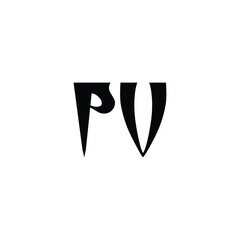 PV monogram logo design letter text name symbol monochrome logotype alphabet character simple logo