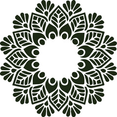 Beautiful flower art and mandala vector design