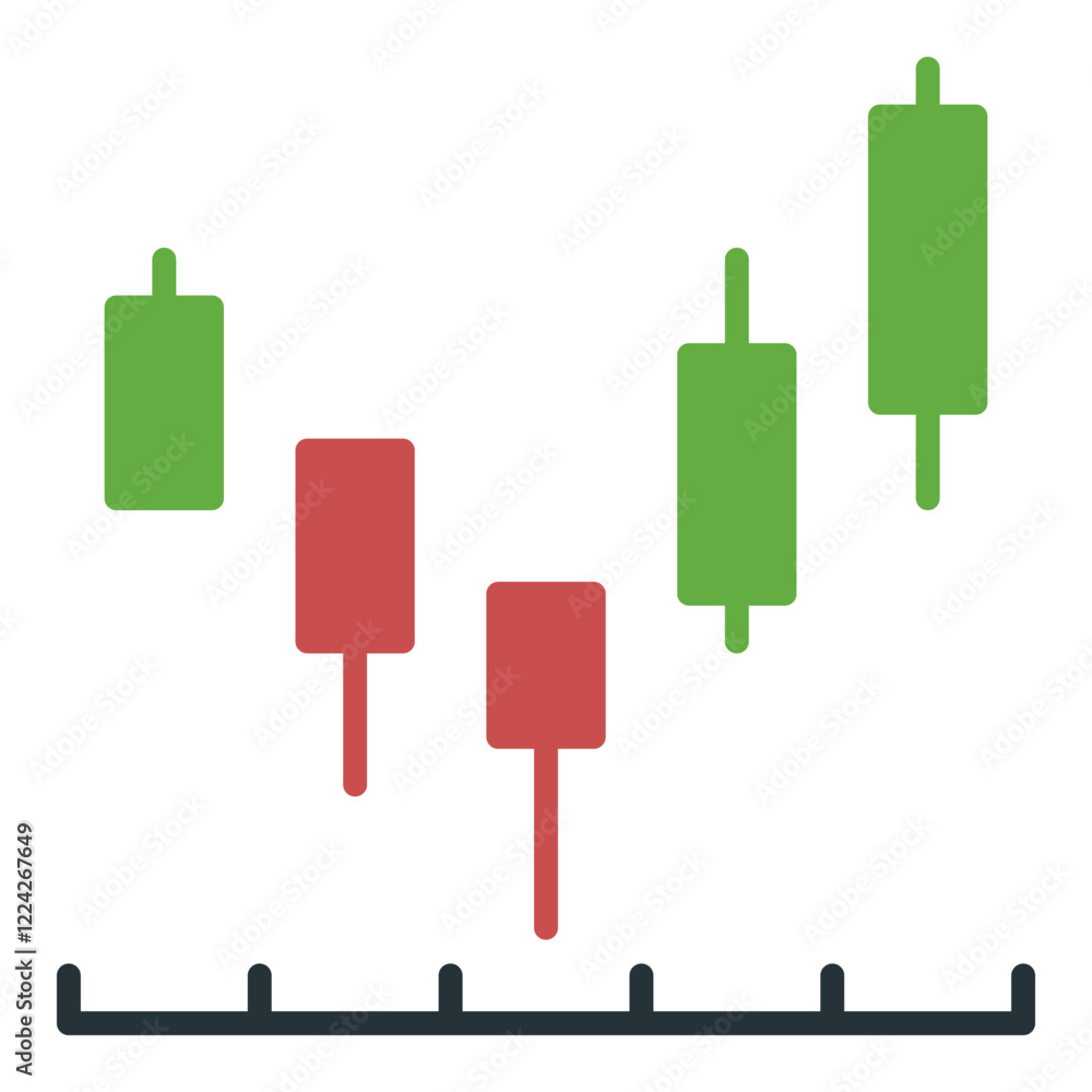 Poster candlestick chart vector crypto trading and price action icon or symbol