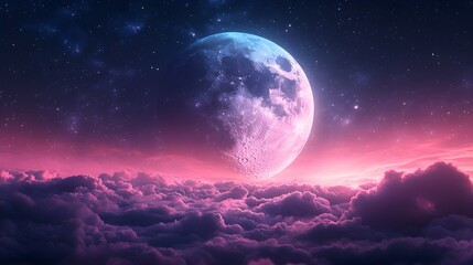 A gradient of moonlit white fading into cosmic violet.