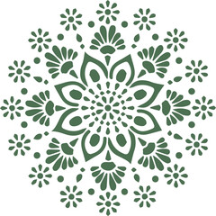 Beautiful flower art and mandala vector design