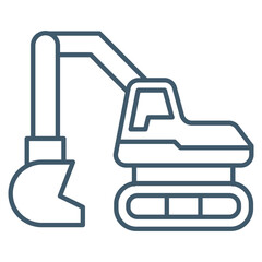 Obraz premium Excavator Icon Element For Design