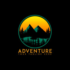 Explorer Adventure Logo Vector Design, Sign, Icon, Badge Template.