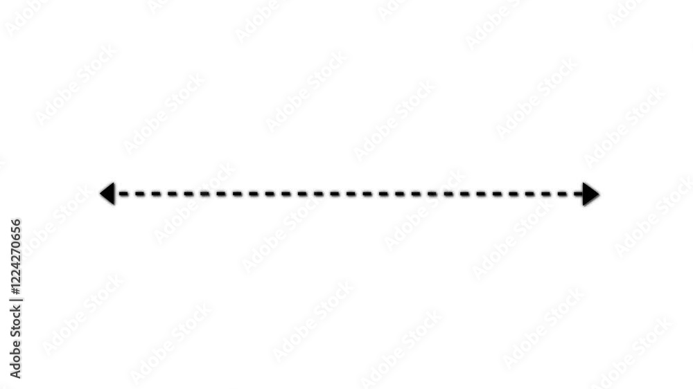 Poster measuring distance length dotted line animation.