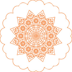 Beautiful flower art and mandala vector design