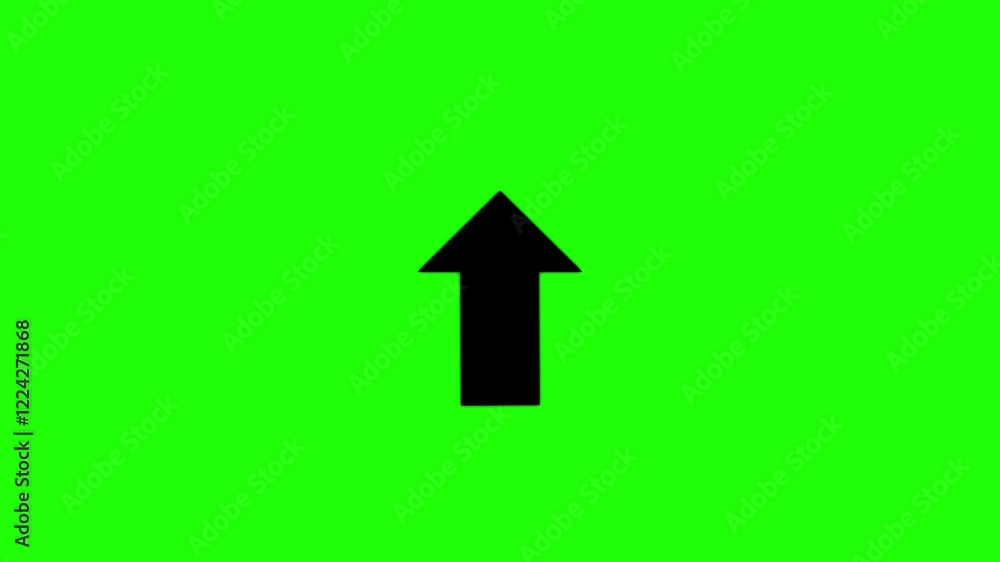 Aufkleber up direction arrow icon animation.upload arrow icon animation on 4k video.