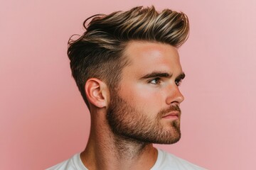 Obraz premium men's grooming hair styling trends. Frosted tips with subtle highlights, making a comeback in contemporary men s hairstyling