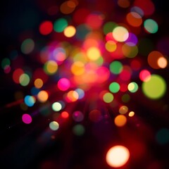 Dreamy Bokeh Background with Vibrant Purple and Blue Gradient, Glittering Particles, and a Magical, Ethereal Glow