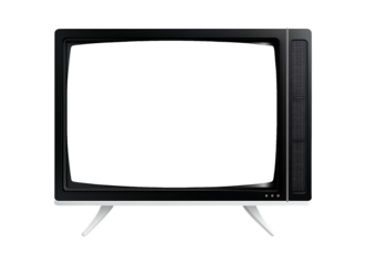 Vintage television set with static screen.