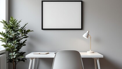 Modern Home Office Desk Setup with Minimalist Decor