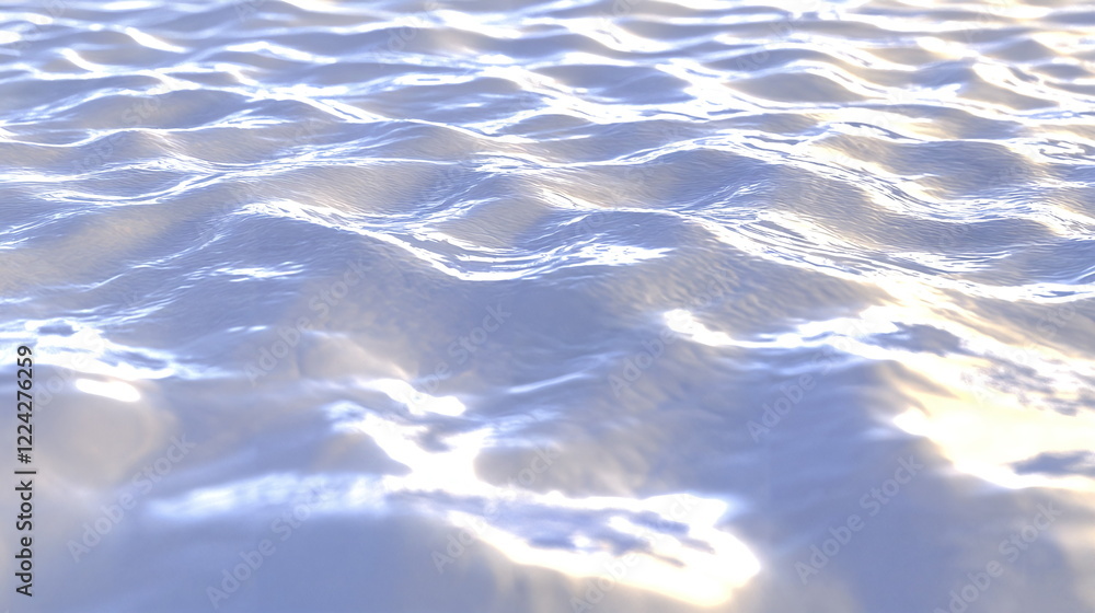 Poster rippling water surface reflecting sunlight with gentle waves creating a serene and tranquil aquatic 