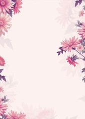 pink flowers frame