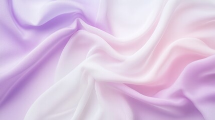 Obraz premium Soft Flowing Fabric in Pastel Pink and Lavender Tones - made with Generative AI