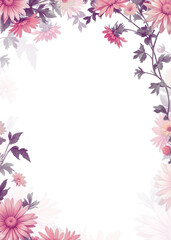 Fototapeta premium pink flower frame