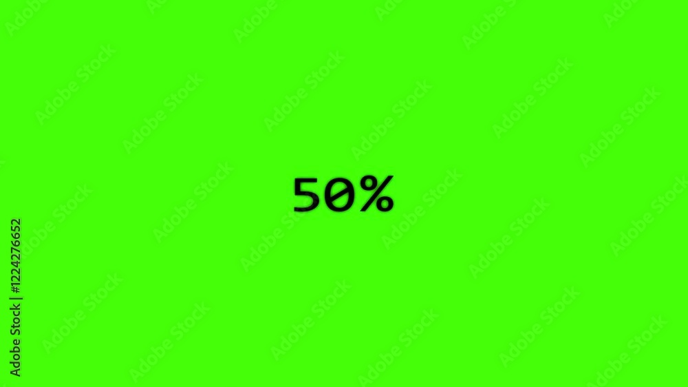 Poster 0 to 100 loading bar animation.