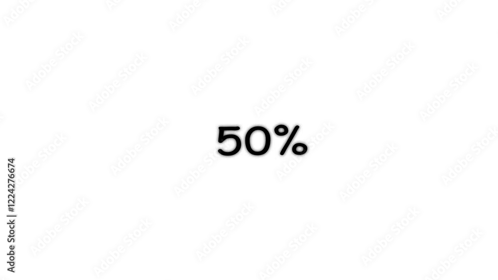 Poster 0 to 100 loading bar animation.