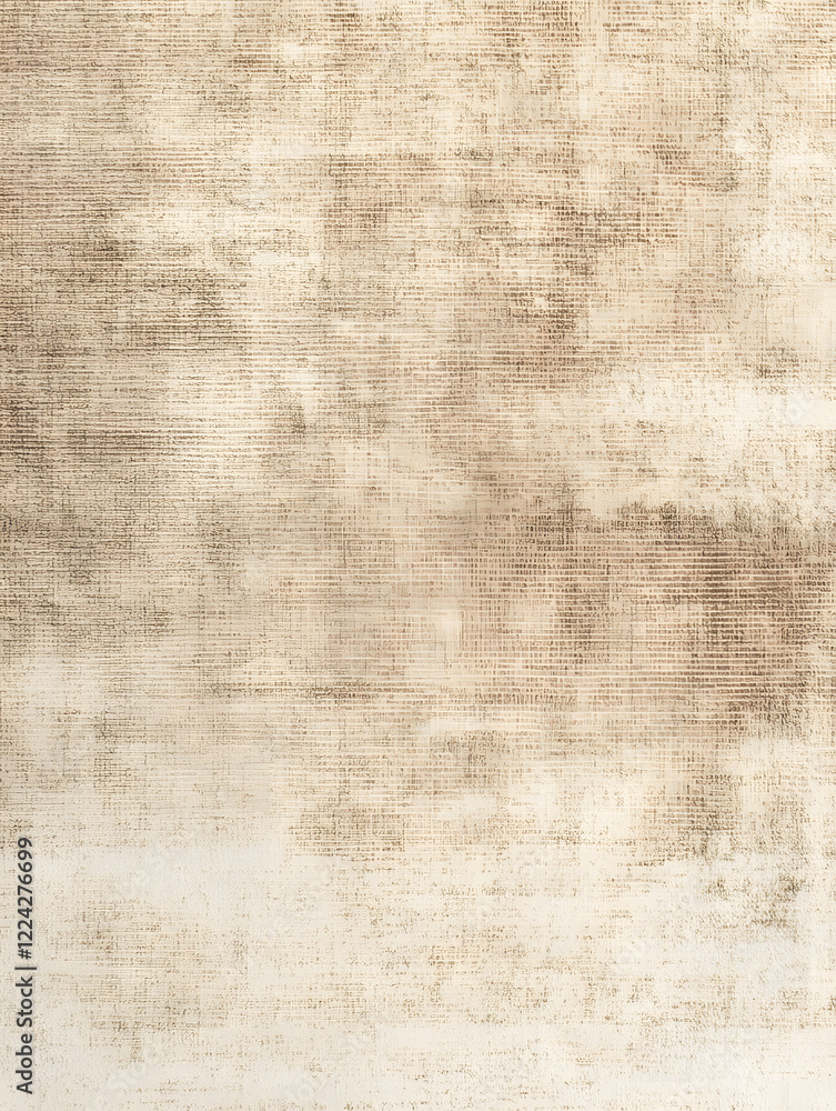 Poster Beige Rustic Linen Fabric Texture for Backgrounds and Design Elements : Generative AI