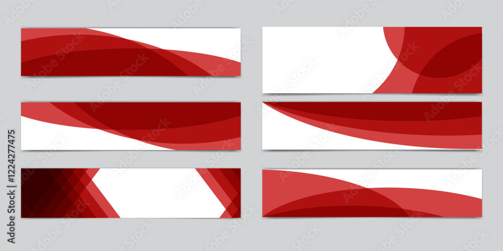 Wall mural divider header for app, banners or posters. set of template dividers shapes for website. curve lines