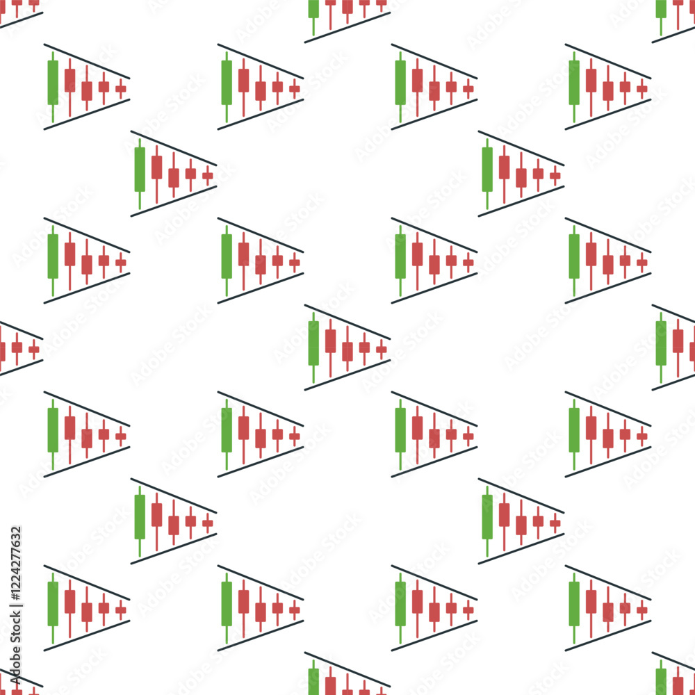Poster technical analysis graphics vector margin trading seamless pattern