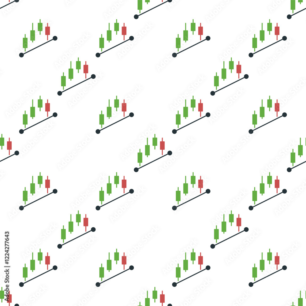 Aufkleber trading signals vector crypto analytics seamless pattern