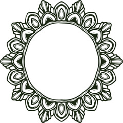 Beautiful flower art and mandala vector design