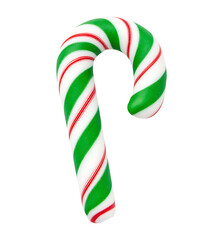 Obraz premium Single candy cane isolated on white background