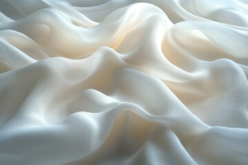 Obraz premium white fabric folds soft texture minimalist background natural light design