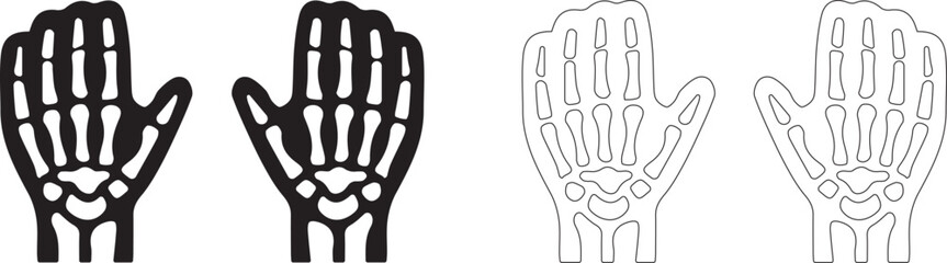 Fototapeta premium X-ray of human palms. Vector icon.