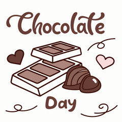an image of a set of coffee chocolate isolated for chocolate day-related vector on the background 