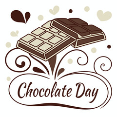 an image of a set of coffee chocolate isolated for chocolate day-related vector on the background 