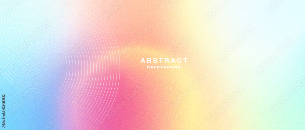 Aufkleber Gradient abstract background with circular line patterns. Vector illustration.