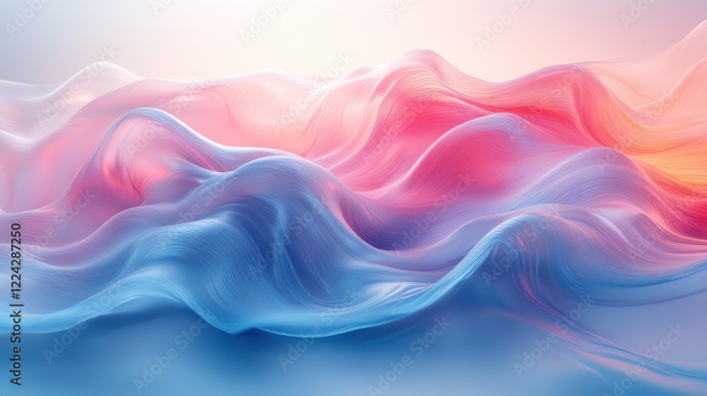 Aufkleber abstract flowing liquid with pastel colors smooth gradient modern design