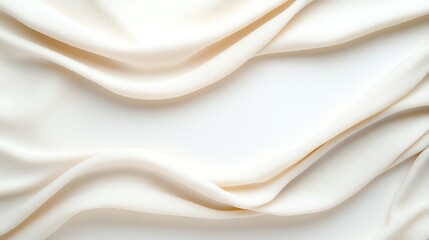 Obraz premium Smooth white fabric texture with soft, elegant folds. Perfect for backgrounds and design projects needing a sophisticated touch.