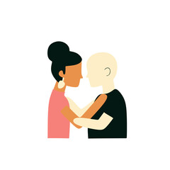 Fototapeta premium diverse couples vector illustration