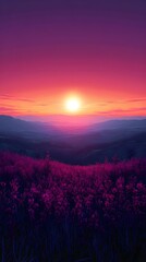 Obraz premium A gradient of twilight orange transitioning into mystical magenta.