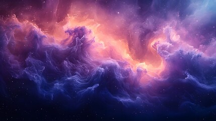 Obraz premium A gradient of vibrant aqua merging with cosmic violet.