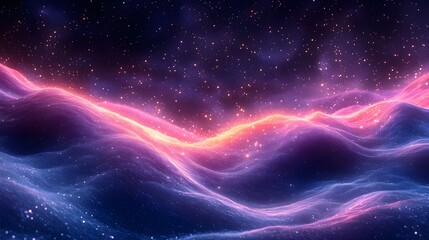 Obraz premium A gradient of vibrant aqua merging with cosmic violet.