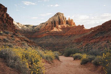 Red Rock with a sedimentary rock formation