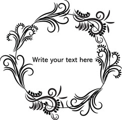 floral frame and graceful branches. Wedding wildflowers for invitation save the date card vector file download | Any changes can be possible