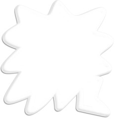 3D white speech bubble