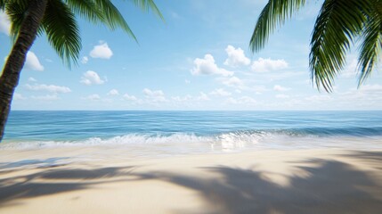 Sunny Tropical Beach Scene