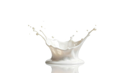 Splash of Milk or Cream (Cut Out, White Background)