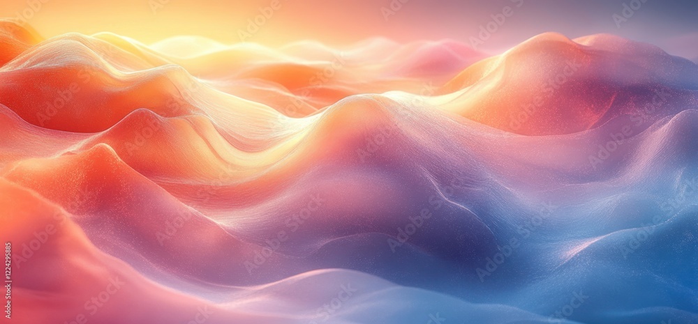 Poster pastel gradient background ethereal light noise texture soft dreamy abstract design