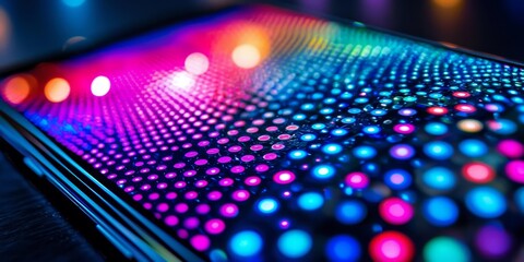 Obraz premium A mesmerizing display of color and light from a smartphone.