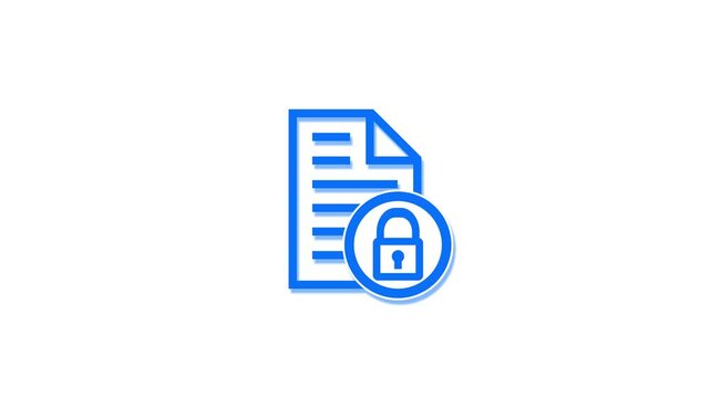 Security document icon vector