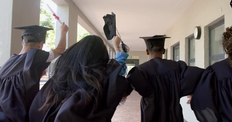 Graduates celebrate their success at high school